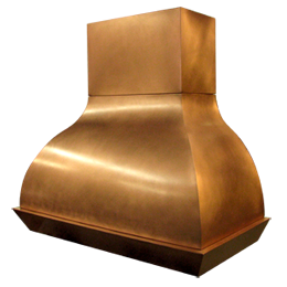 custom copper range hood Texas Lightsmith Model #54