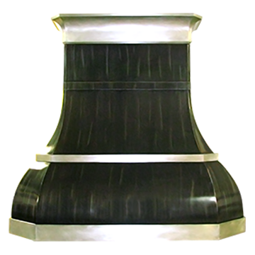 custom nickel silver range hood Texas Lightsmith Model #52