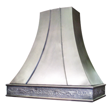 custom stainless steel range hood Texas Lightsmith Model #29, B