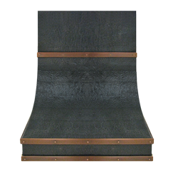 custom copper range hood Texas Lightsmith Model #35, A