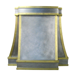 custom stainless steel range hood Texas Lightsmith Model #49, A