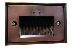 custom copper range hood Texas Lightsmith Model #11
