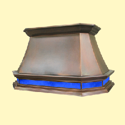 custom copper range hood Texas Lightsmith Model #33, A-L