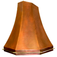 custom copper range hood Texas Lightsmith Model #36, B