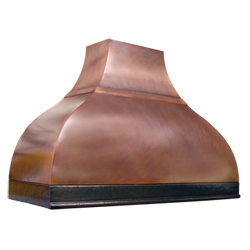 custom copper range hood Texas Lightsmith Model #24, C