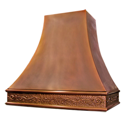 custom copper range hood Texas Lightsmith Model #4