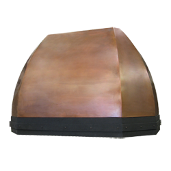 custom copper and wrought iron range hood Texas Lightsmith Model #41