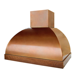 custom copper range hood Texas Lightsmith Model #12, A