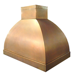 custom copper range hood Texas Lightsmith Model #12, B