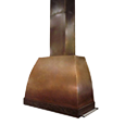 custom copper range hood Texas Lightsmith Model #12, C