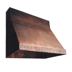 custom copper range hood Texas Lightsmith Model #1