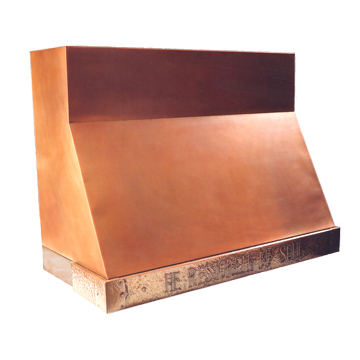 custom copper range hood Texas Lightsmith Model #1