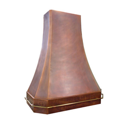 custom copper range hood Texas Lightsmith Model #20, A
