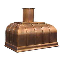 custom copper range hood Texas Lightsmith Model #22, A