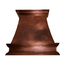 custom copper range hood Texas Lightsmith Model #32