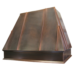 custom copper range hood Texas Lightsmith Model #39