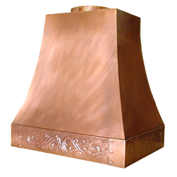 custom copper range hood Texas Lightsmith Model #4