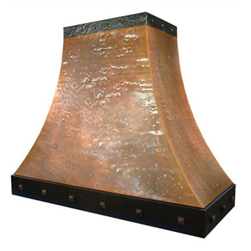 custom copper range hood Texas Lightsmith Model #4, C