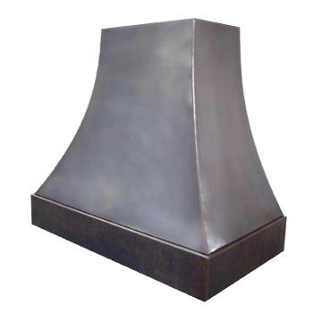 custom copper range hood Texas Lightsmith Model #4, F