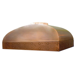 custom copper range hood Texas Lightsmith Model #5, B