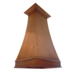 custom copper range hood Texas Lightsmith Model #6, A