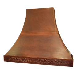 custom copper range hood Texas Lightsmith Model #4